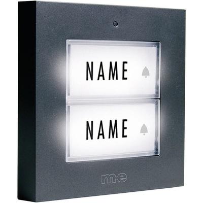 KTB-2 a Klingelplatte mit Namensschild 2fach Anthrazit 12 V/1 a - M-e Modern-electronics