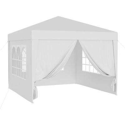Wiltec - Pavillon 3 x 3 m in Weiß mit UV-Schutz 50+, Gartenpavillon mit abnehmbaren Seiten, Image