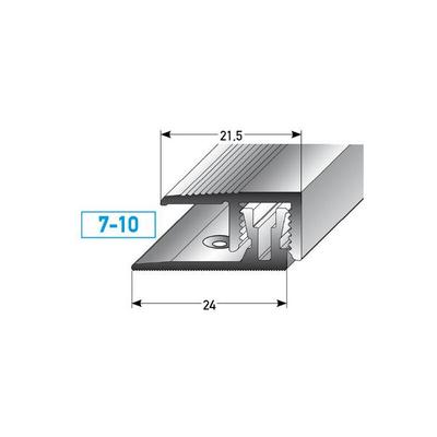 Klick-Abschlussprofil / Abschlussleiste Laminat Markdale, Höhe 7 - 10 mm, 21,5 mm breit, 2-teilig,