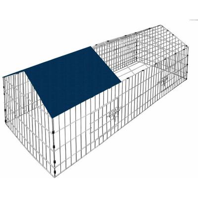 Cadoca® Freilaufgehege 180x75x75 Sonnenschutz Auslauf Garten Kaninchenstall Hasenstall