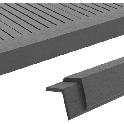 Winkelleisten 5 Stk. wpc 170 cm Grau Vidaxl