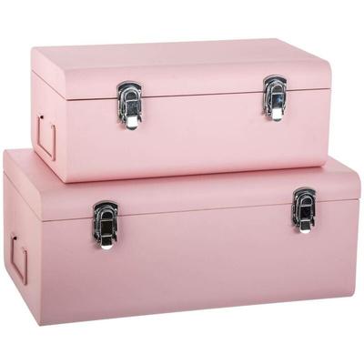 Atmosphera Créateur D'intérieur - 2er-Set Kinderkantinen - rosa - Metall Image