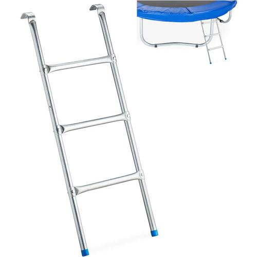 Leiter Trampolin, zum Einhängen, 3 Sprossen, Einstiegsleiter für Gartentrampolin, h x b: 97 x 38