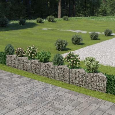 Gabionenwand Verzinkter Stahl 450×30×50 cm Vidaxl