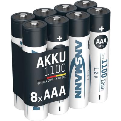 Akku aaa, 8 Stück, 1050 mAh 1,2V NiMH - Ansmann