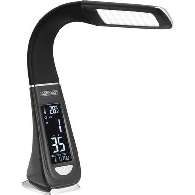 Led Schreibtischlampe Display Kalender Uhr Wecker Thermometer Dimmbar Nachttischlampe Tischlampe Image