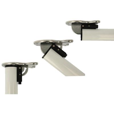 Ms Beschläge - Abklappbares Tischbein 710mm Weiß d:50mm Möbelfuß Tischfuß aus Metall Image