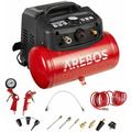 Arebos - 6L Druckluftkompressor Kompressor 1200W inkl. 13-tlg. Druckluft-Werkzeug-Set