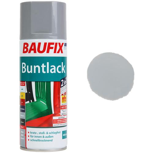 Baufix - Buntlack Spray silbergrau 0,4 l - silbergrau