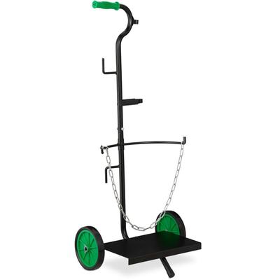 Relaxdays - Gas Transportwagen, Transportkarre für 5 & 11 kg Gasflaschen, Propan, Vollgummireifen, Image