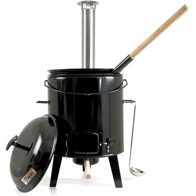 Bbq-toro - emaillierte Gulaschkanone mit Deckel, Kessel 17L und Pfanne Image