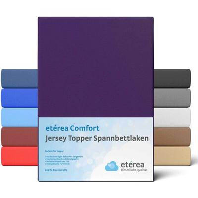 Jersey Topper Spannbettlaken, 180x200 - 200x200 cm Pflaume - Pflaume - Etérea Image