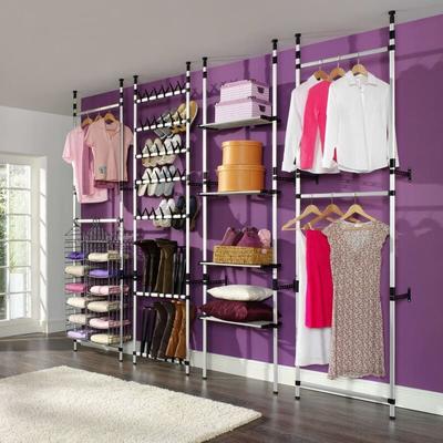 Teleskop-Garderobe mit Stangen Aluminium Vidaxl 243763 Image