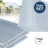 HOME DELUXE - Hohlkammerstegplatten Polycarbonat Doppelstegplatten VARUS - 58 x 118 cm 15er Set