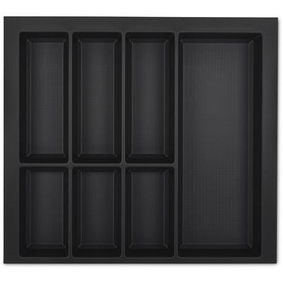 Orga-box - vii Besteckeinsatz Besteckkasten schwarz 600 mm mit Softtouch Oberfläche Image