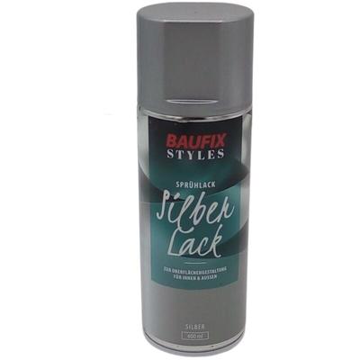 Gold Silber Lackspray 400ml Farbspray Sprühdose Lack Buntlack Sprühfarbe - silber - Baufix Image