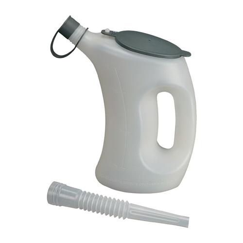 07 623 Messbecher 3 l m. Schutzdeckel/Schutzkappe/Flexauslauf hdpe – Pressol