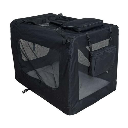 Transportbox Hundebox Faltbox xxl Transporttasche faltbar Tierbox Hunde Schwarz