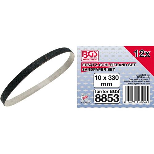 Bgs Technic – Schleifband 10 mm x 330 mm 12 Stück für Art. 8853