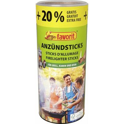 Favorit - Anzündsticks Naturholz und Wachs 120 Stück Grillanzünder & Holzkohle Image
