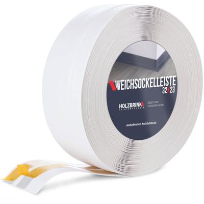 HOLZBRINK Weichsockelleiste selbstklebend PVC 32x23mm, 10 m Küchenleiste Arbeitsplatte Image