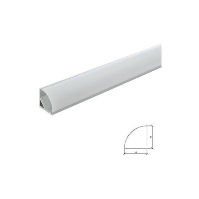 Greenice - Profil Aluminium Für led -Streifen Installation Ecken - Diffusor Milchig x 2M