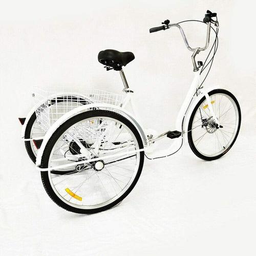 26 Zoll 6 Gang Dreirad für Senioren Erwachsene Erwachsenendreirad Fahrrad Fahrräder mit