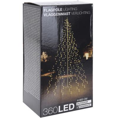 Lichterkette für Fahnenstangen bzw. Fahnenmast - 10 Stränge à 8 Meter mit 360 led in warm weiß Image