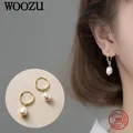 WOOZU – boucles d'oreilles en argent Sterling 925 pour femmes irrégulières baroques et coréennes