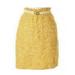 Anthropologie Skirts | Anthropologie Elevenses Belted Yellow Swirl Painted Morning Skirt | Color: Gold/Yellow | Size: M