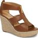 Michael Kors Shoes | Michael Michael Kors Damita Wedge Luggage Shoes Size 10 | Color: Brown | Size: 10