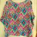 Lilly Pulitzer Tops | Lilly Pulitzer Silk Trace Cold Shoulder Top | Color: Blue/Pink | Size: L