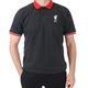 Different Gravy Sports Liverpool F.C. Gifts for Boys Men Offical No 4 Black Polo Shirt LFC Merch Football Training Merchandise Top for Footie Mad Fans (Medium)