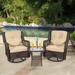 Bayou Breeze Degeorge Outdoor Rocking Rattan Chair in Brown | 37 H x 29.5 W x 33.3 D in | Wayfair B017AF0619E444FCBEB5012B1B9256C6