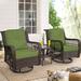 Bayou Breeze Degeorge Outdoor Rocking Rattan Chair in Brown | 37 H x 29.5 W x 33.3 D in | Wayfair 931E46FEFFA14FCCBF28F0FE9919628E