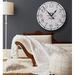 Gracie Oaks Oversized Wall Clock Solid Wood in Black/Brown/White | 24 H x 24 W x 1.5 D in | Wayfair FDCC84AB74164B6A82D0B455BCACA728