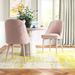 Etta Avenue™ Mercede Tufted Velvet Side Chair Upholstered/Velvet in Pink | 36 H x 21.1 W x 21.5 D in | Wayfair 60D88E8227E64EB48F1B442B52A59C4E