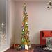 The Holiday Aisle® 59" H Slender Gold Christmas Tree | 13.7 W in | Wayfair 6D7352E6E2BE4747A8D1A63C7BC00140