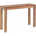 Table console Bois de teck et finition naturelle 110 x 35 x 76 cm Vidaxl