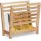 Porte-magazines porte-revues support pour journaux en bois de noyer HxlxP: 38,5 x 26,5 x 40 cm,