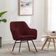 Design In - Chaise à bascule Style Moderne, Rocking Chair Fauteuil Relax, Rouge bordeaux Tissu