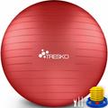 Tresko - Ballon Fitness Yoga Balle d'Exercice Antidérapant Balle Gymnastique avec Pompe 300 kg avec