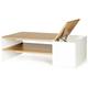 Idmarket - Table basse bar contemporaine izia avec coffre blanc et bois - Blanc