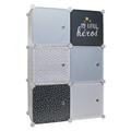 Home Deco Kids - Rangement Armoire Modulable 6 Cubes Garçon