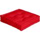 La Maison D'amelie - Coussin de Sol 50 x 50 x 10 cm swimcool 100% coton coloris rouge