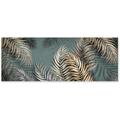 Tableau Affiche illustration feuilles d'areca - 80x30cm - Gris