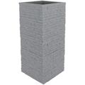 Spetebo - Pot à colonne Cubus Brick en gris - environ 60x26x26 cm