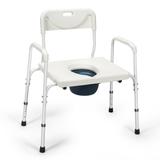 Costway 3-in-1 Bedside Commode Portable Toilet with Adjustable Height