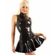 Robe en Latex et Cuir PVC pour Femme avec Fermeture Éclair Costume de Pôle brev