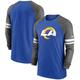 Los Angeles Rams Nike Dri-Fit Cotton Long Sleeve Raglan T-Shirt - Mens